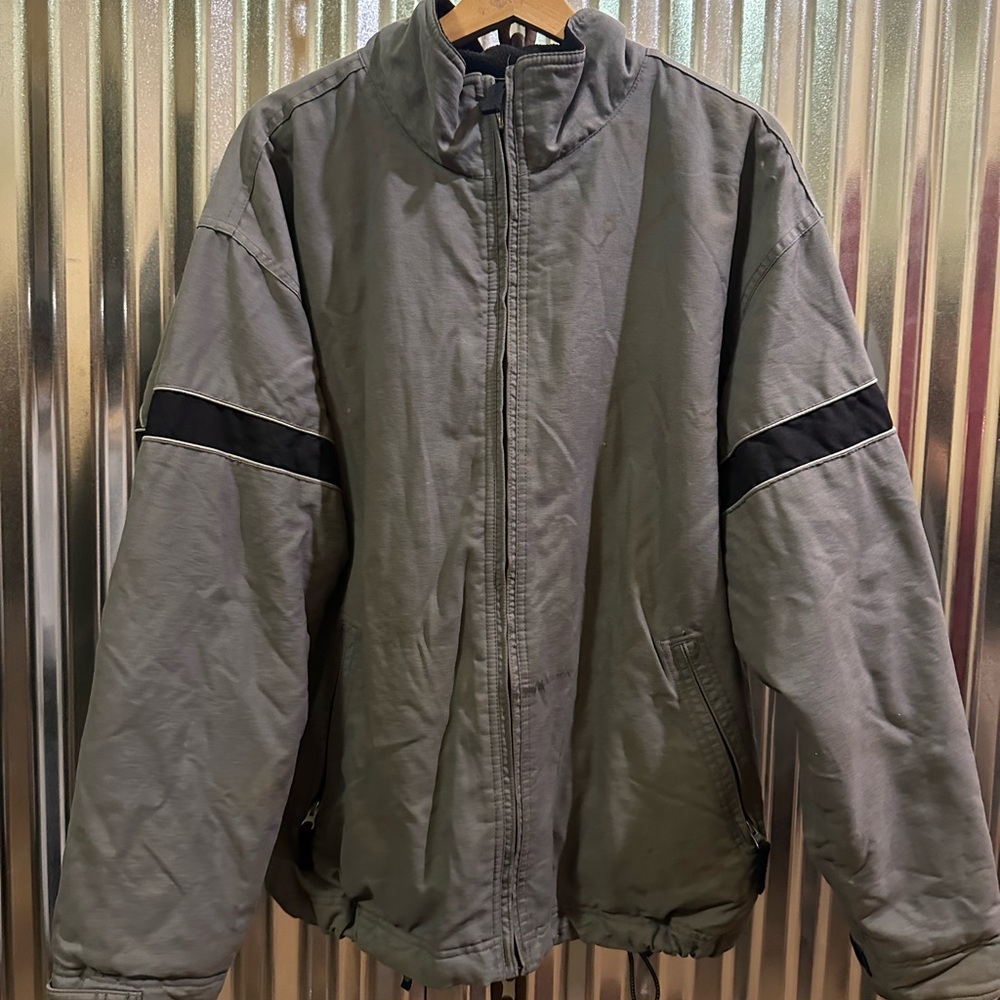 GAP Men's Charcoal Windbreaker with Black Accents